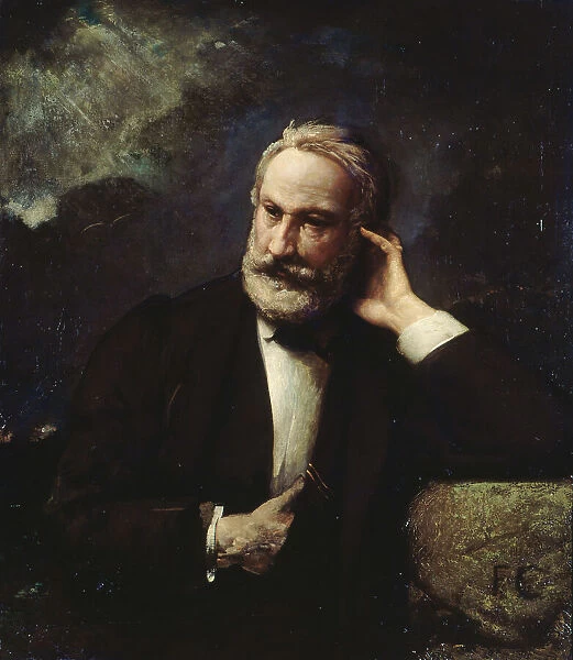 Portrait of Victor Hugo, c1868. Creator: Francois-Nicolas Chifflart
