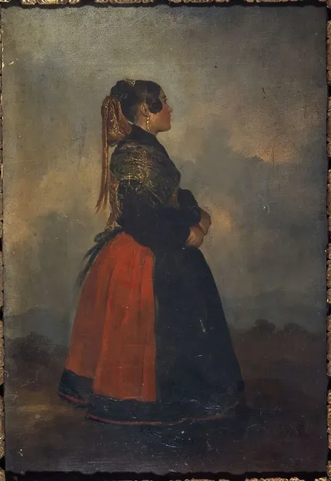 Framed Print : Portrait of a villager from the province of Avila, between 1801 and 1900. Creator: Unknown Framed Print : Portrait of a villager from the province of Avila, between 1801 and 1900. Creator: Unknown