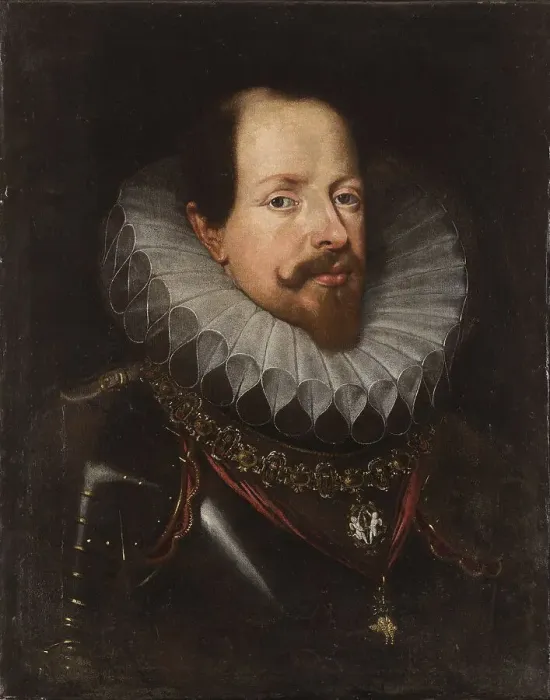 Framed Print : Portrait of Vincenzo Gonzaga (1562-1612), Duke of Mantua, Early 17th cen.. Creator: Anonymous () Framed Print : Portrait of Vincenzo Gonzaga (1562-1612), Duke of Mantua, Early 17th cen.. Creator: Anonymous ()