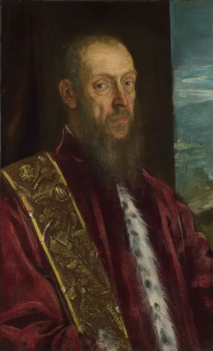 Framed Print : Portrait of Vincenzo Morosini, ca. 1575. Artist: Tintoretto, Jacopo (1518-1594) Framed Print : Portrait of Vincenzo Morosini, ca. 1575. Artist: Tintoretto, Jacopo (1518-1594)