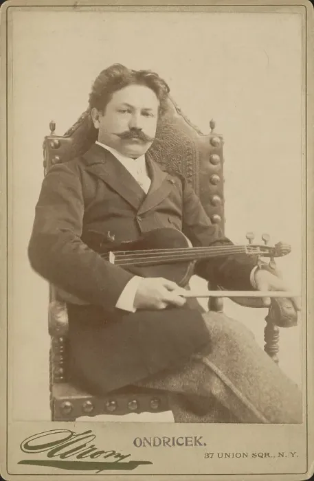 Framed Print : Portrait of the violinist and composer Frantisek Ondricek (1857-1922). Creator: Sarony, Napoleon (1821-1896) Framed Print : Portrait of the violinist and composer Frantisek Ondricek (1857-1922). Creator: Sarony, Napoleon (1821-1896)