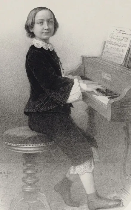 Framed Print : Portrait of the violinist and composer Henri Ketten (1848-1883). Creator: Desmaisons