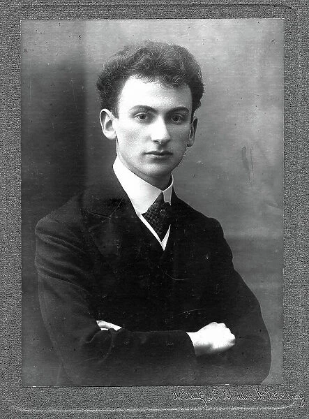 Portrait of the violinist and composer Joseph Achron (1886-1943), 1908. Creator: Photo studio H. Rentz & F. Schrader. Portrait of the violinist and composer Joseph Achron (1886-1943), 1908. Creator: Photo studio H. Rentz & F. Schrader