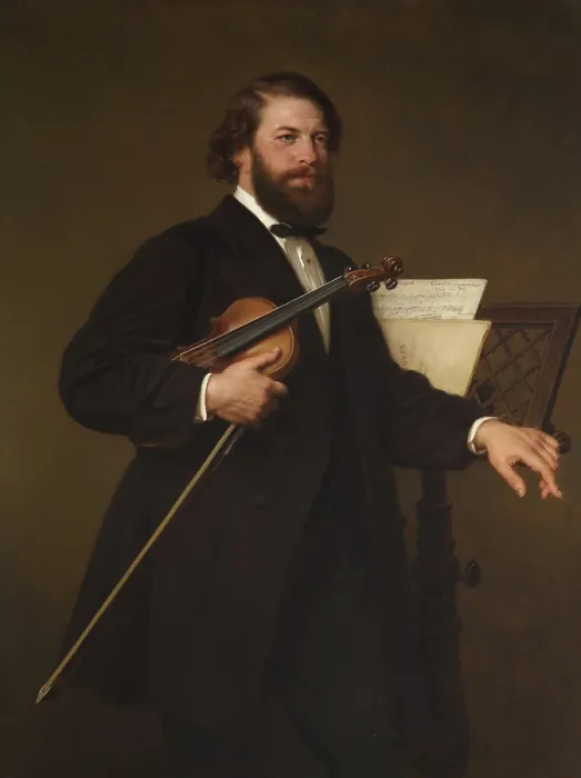 Framed Print : Portrait of the violinist and composer Joseph Joachim (1831-1907), 1870. Creator: Bendemann, Eduard (1811-1889) Framed Print : Portrait of the violinist and composer Joseph Joachim (1831-1907), 1870. Creator: Bendemann, Eduard (1811-1889)