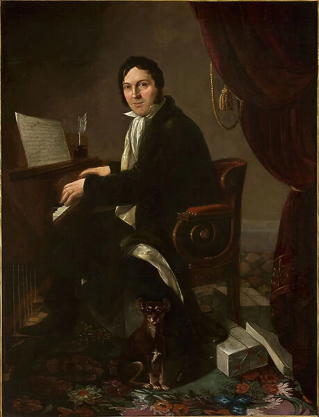 Portrait of the violinist and composer Karol Kurpinski (1785-1857), 1825. Creator: Molinari, Alexander (1772-1831)