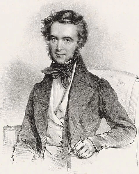 Portrait of the violinist and composer Karol Lipi?ski (1790-1861), 1837. Creator: Kriehuber