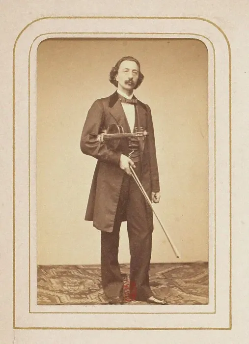 Framed Print : Portrait of the Violinist Jean Becker (1833-1884). Creator: Desmaisons, Émile (1812-1880) Framed Print : Portrait of the Violinist Jean Becker (1833-1884). Creator: Desmaisons, Émile (1812-1880)