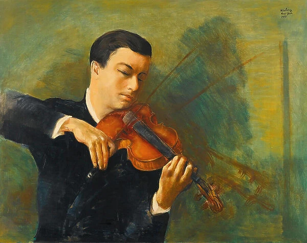 Portrait of the Violinist Nathan Milstein (1903-1992). Creator: Kisling, Moïse (1891-1953)