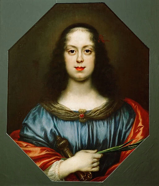 Portrait of Vittoria della Rovere (1622-1694) as Saint Catherine, 1640s. Artist: Dolci, Carlo (1616-1686)