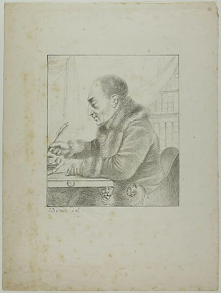 Portrait of Volney Dipping his Pen, 1817–20. Creator: Vivant Denon