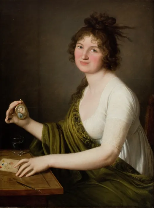 Framed Print : Portrait of Waleria Tarnowska nee Stroynowska (1782-1849), Wife of... 1805-1806. Creator: Domenico del Frate Framed Print : Portrait of Waleria Tarnowska nee Stroynowska (1782-1849), Wife of... 1805-1806. Creator: Domenico del Frate