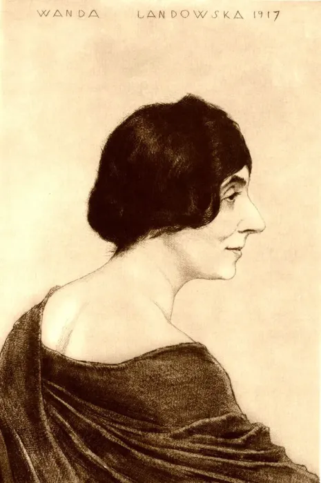 Framed Print : Portrait of Wanda Landowska (1879-1959), 1917. Artist: Orlik, Emil (1870?1932) Framed Print : Portrait of Wanda Landowska (1879-1959), 1917. Artist: Orlik, Emil (1870?1932)