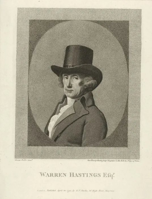 Framed Print : Portrait of Warren Hastings, Esq. pub. 1795. Creator: Unknown Framed Print : Portrait of Warren Hastings, Esq. pub. 1795. Creator: Unknown
