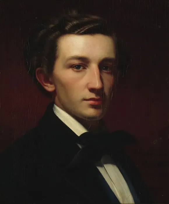 Framed Print : Portrait of Werner Holmberg, 1853. Creator: Per Sodermark