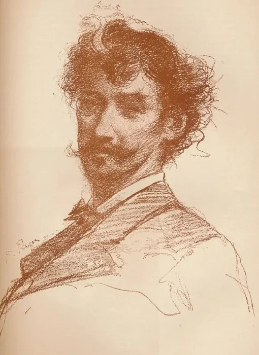 Framed Print : Portrait of Whistler, 1880 (1903-1904). Artist: Paul Adolphe Rajon