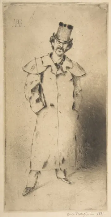 Framed Print : Portrait of Whistler, 1881. Creator: Carlo Pellegrini Framed Print : Portrait of Whistler, 1881. Creator: Carlo Pellegrini