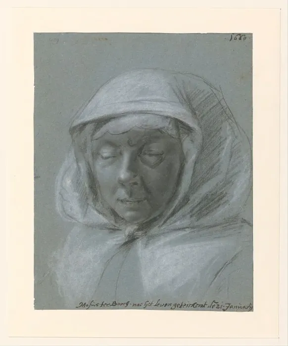 Framed Print : Portrait of Wiesken Matthijs, 1660. Creator: Moses ter Borch Framed Print : Portrait of Wiesken Matthijs, 1660. Creator: Moses ter Borch