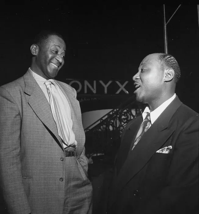 Framed Print : Portrait of Wilbur De Paris and Sidney De Paris, Onyx, New York, N.Y. ca. July 1947. Creator: William Paul Gottlieb Framed Print : Portrait of Wilbur De Paris and Sidney De Paris, Onyx, New York, N.Y. ca. July 1947. Creator: William Paul Gottlieb
