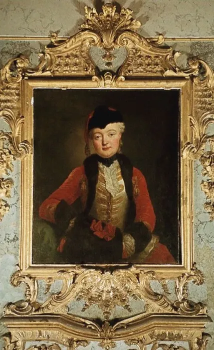 Framed Print : Portrait of Wilhelmine Dorothee von der Marwitz (1718-1787), c. 1739. Artist: Pesne, Antoine (1683-1757) Framed Print : Portrait of Wilhelmine Dorothee von der Marwitz (1718-1787), c. 1739. Artist: Pesne, Antoine (1683-1757)