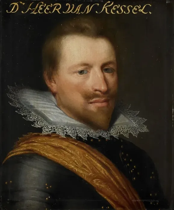 Framed Print : Portrait of Willem Adriaen (?-1625), Count of Hornes, Lord of Kessel and Westwezel, c.1616-c.1633. Creator: Workshop of Jan Antonisz van Ravesteyn Framed Print : Portrait of Willem Adriaen (?-1625), Count of Hornes, Lord of Kessel and Westwezel, c.1616-c.1633. Creator: Workshop of Jan Antonisz van Ravesteyn