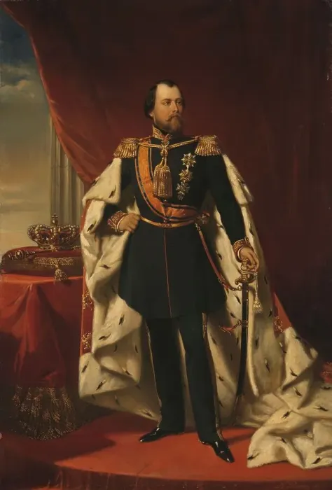 Framed Print : Portrait of William III, King of the Netherlands, 1856. Creator: Nicolaas Pieneman Framed Print : Portrait of William III, King of the Netherlands, 1856. Creator: Nicolaas Pieneman