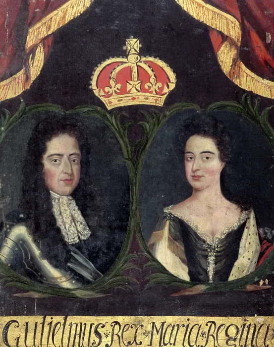 Framed Print : Portrait of William and Mary, (c late 18th century?). Creator: Unknown Framed Print : Portrait of William and Mary, (c late 18th century?). Creator: Unknown