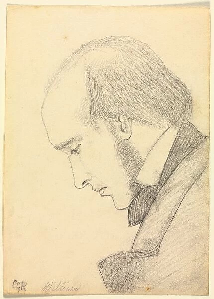 Portrait of William Michael Rossetti, c. 1853. Creator: Christina Georgina Rossetti (British