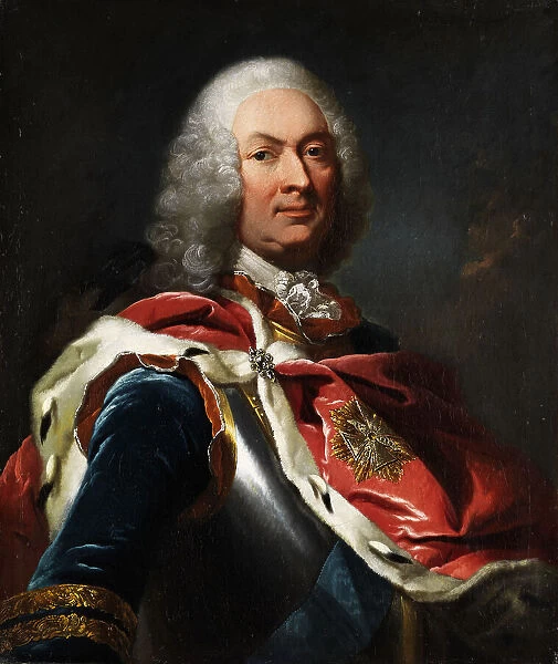 Portrait of William VIII, Landgrave of Hesse-Kassel (1682-1760), 1760. Creator: Tischbein, Johann Heinrich, the Elder (1722-1789)