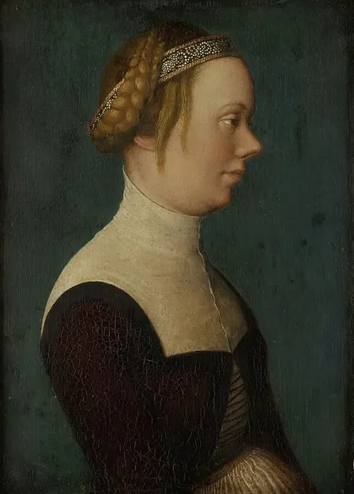Framed Print : Portrait of a Woman, 1518. Creator: Hans Holbein the Elder Framed Print : Portrait of a Woman, 1518. Creator: Hans Holbein the Elder