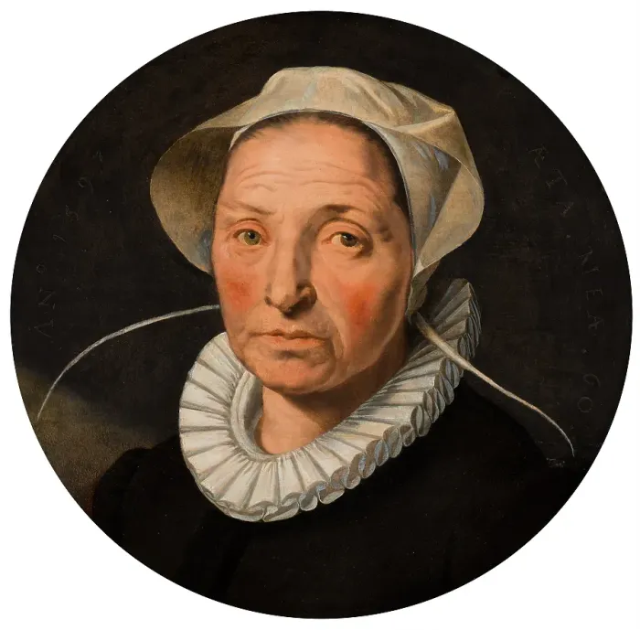 Framed Print : Portrait of a Woman, 1597. Creator: Pieter Pietersz. the elder Framed Print : Portrait of a Woman, 1597. Creator: Pieter Pietersz. the elder