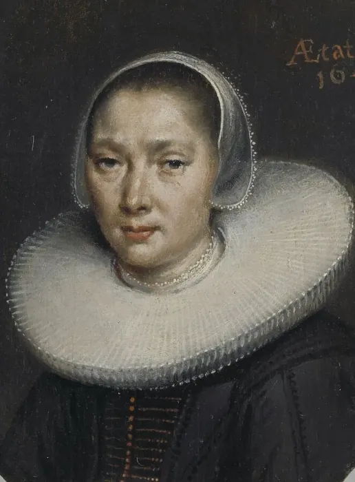 Framed Print : Portrait of a woman, 1645. Creator: Anon Framed Print : Portrait of a woman, 1645. Creator: Anon