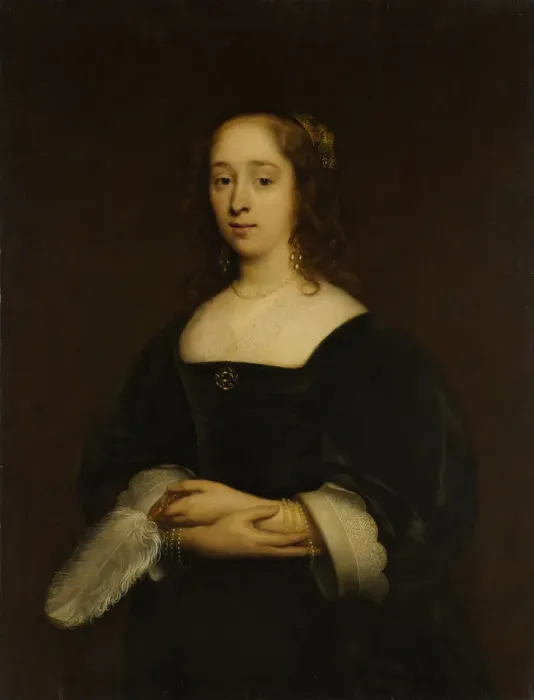 Framed Print : Portrait of a Woman, 1648. Creator: Cornelis Janssens van Ceulen Framed Print : Portrait of a Woman, 1648. Creator: Cornelis Janssens van Ceulen