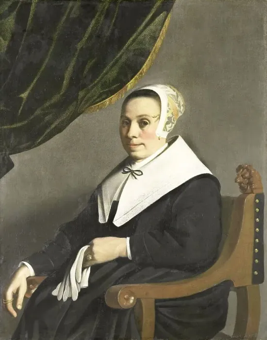 Framed Print : Portrait of a Woman, 1656. Creator: Michiel Nouts Framed Print : Portrait of a Woman, 1656. Creator: Michiel Nouts