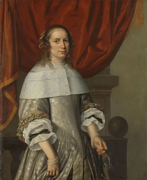 Framed Print : Portrait of a Woman, 1663. Creator: Hendrick Cornelisz van Vliet Framed Print : Portrait of a Woman, 1663. Creator: Hendrick Cornelisz van Vliet