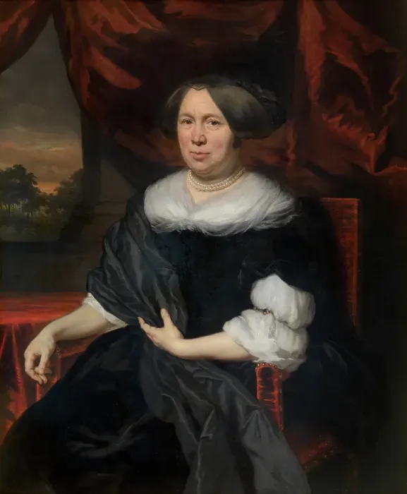 Framed Print : Portrait of a Woman, 1676. Creator: Nicolaes Maes Framed Print : Portrait of a Woman, 1676. Creator: Nicolaes Maes