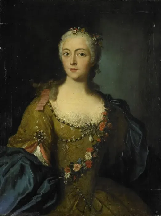 Framed Print : Portrait of a Woman, 1740-1760. Creator: Anon Framed Print : Portrait of a Woman, 1740-1760. Creator: Anon