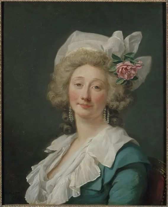 Framed Print : Portrait of a woman, 1787. Creator: Jean-Francois Colson Framed Print : Portrait of a woman, 1787. Creator: Jean-Francois Colson