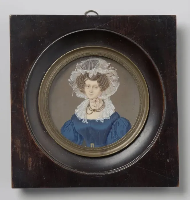 Framed Print : Portrait of a Woman, 1799-1867. Creator: Jan Lodewijk Jonxis Framed Print : Portrait of a Woman, 1799-1867. Creator: Jan Lodewijk Jonxis