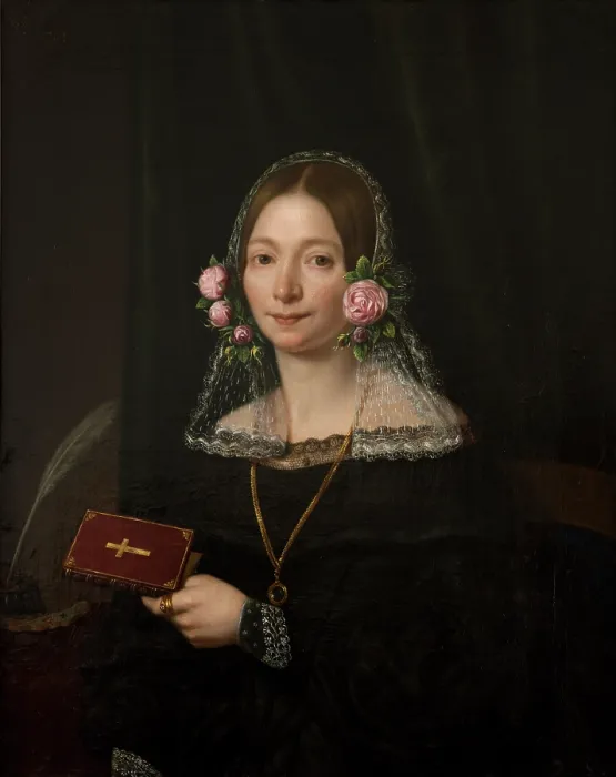 Framed Print : Portrait of a Woman, 1842. Creator: Jan Jozef Sikorski Framed Print : Portrait of a Woman, 1842. Creator: Jan Jozef Sikorski