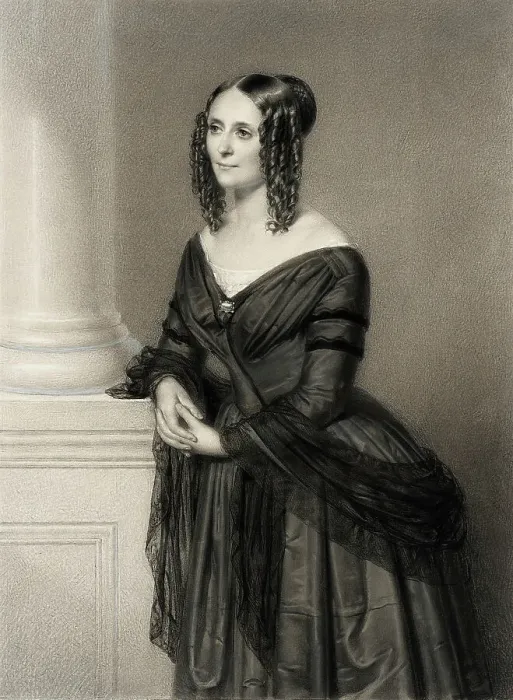 Framed Print : Portrait of a Woman, 1846. Creator: Paul Burde Framed Print : Portrait of a Woman, 1846. Creator: Paul Burde