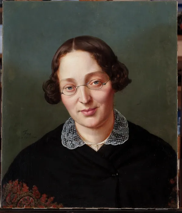 Framed Print : Portrait of a Woman, 1848. Creator: Unknown Framed Print : Portrait of a Woman, 1848. Creator: Unknown