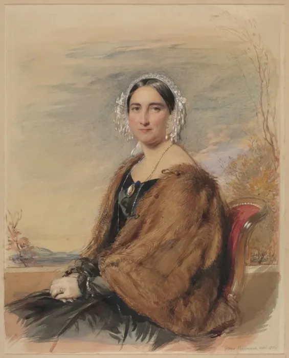 Framed Print : Portrait of a Woman, 1851. Creator: George Richmond (British, 1809-1896) Framed Print : Portrait of a Woman, 1851. Creator: George Richmond (British, 1809-1896)