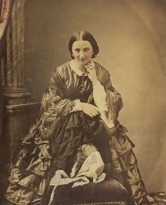 Framed Print : Portrait of a woman, about 1860-1870. Creator: Unknown Framed Print : Portrait of a woman, about 1860-1870. Creator: Unknown