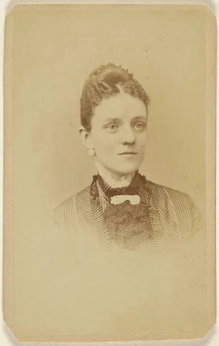 Framed Print : Portrait of a woman, 1865-1870. Creator: J. Wood Framed Print : Portrait of a woman, 1865-1870. Creator: J. Wood