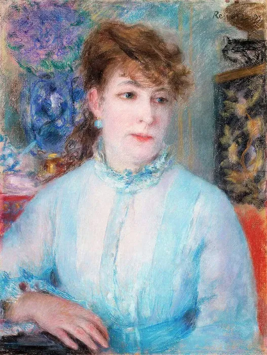 Framed Print : Portrait of a Woman, 1877. Artist: Pierre-Auguste Renoir Framed Print : Portrait of a Woman, 1877. Artist: Pierre-Auguste Renoir