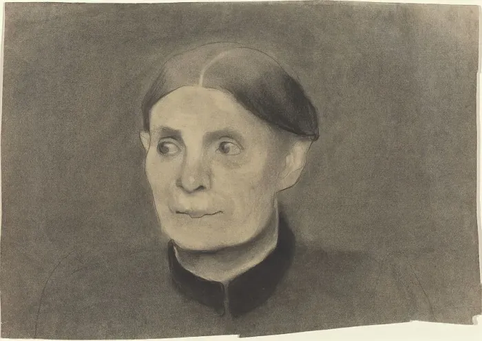 Framed Print : Portrait of a Woman, 1898. Creator: Paula Modersohn-Becker Framed Print : Portrait of a Woman, 1898. Creator: Paula Modersohn-Becker