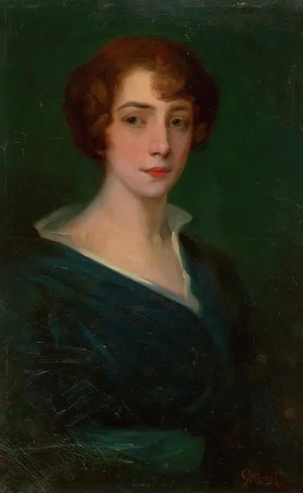 Framed Print : Portrait of a Woman, 1900-1920. Creator: Ludovit Pitthordt Framed Print : Portrait of a Woman, 1900-1920. Creator: Ludovit Pitthordt