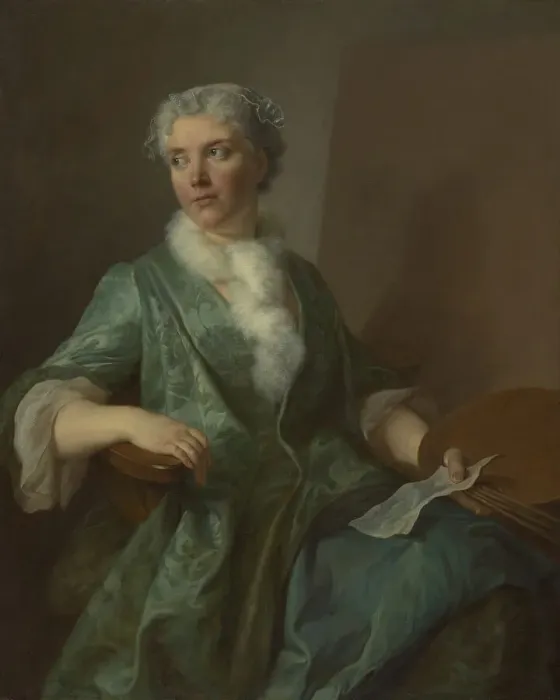 Framed Print : Portrait of a Woman Artist, c. 1735. Creator: Unknown Framed Print : Portrait of a Woman Artist, c. 1735. Creator: Unknown