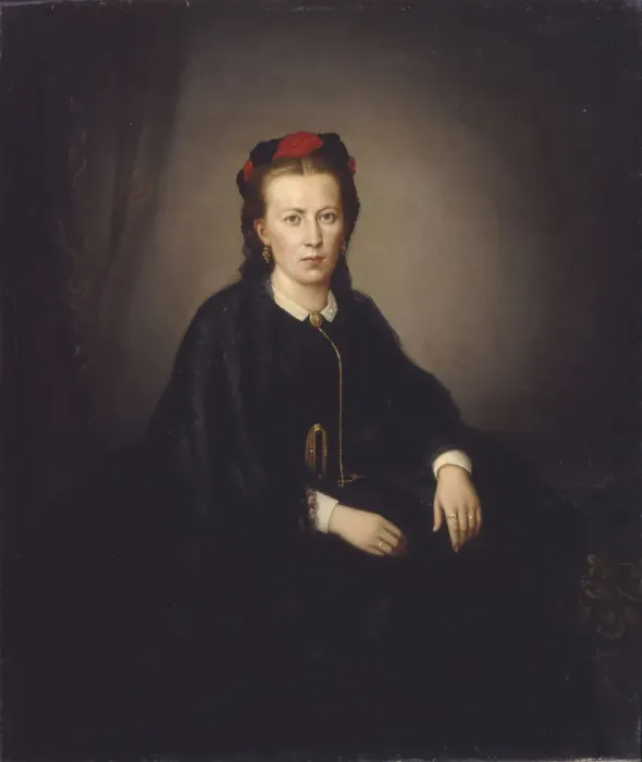 Framed Print : Portrait of a Woman. Artist: Makart, Hans (1840-1884) Framed Print : Portrait of a Woman. Artist: Makart, Hans (1840-1884)