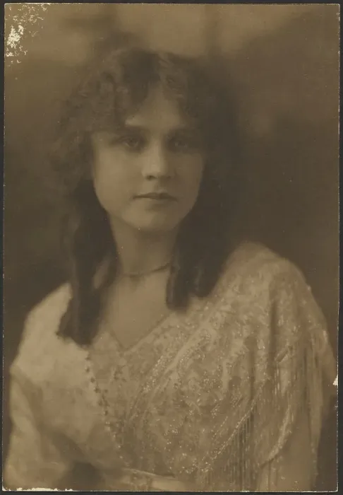 Framed Print : Portrait of a Woman with Beaded Fringe Dress, 1907-1943. Creator: Louis Fleckenstein Framed Print : Portrait of a Woman with Beaded Fringe Dress, 1907-1943. Creator: Louis Fleckenstein